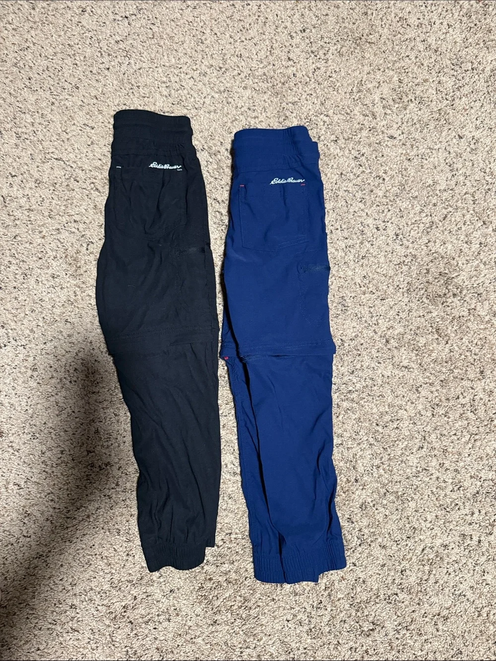 Eddie Bauer Kids zip-off Jogger Pants - Black & Blue